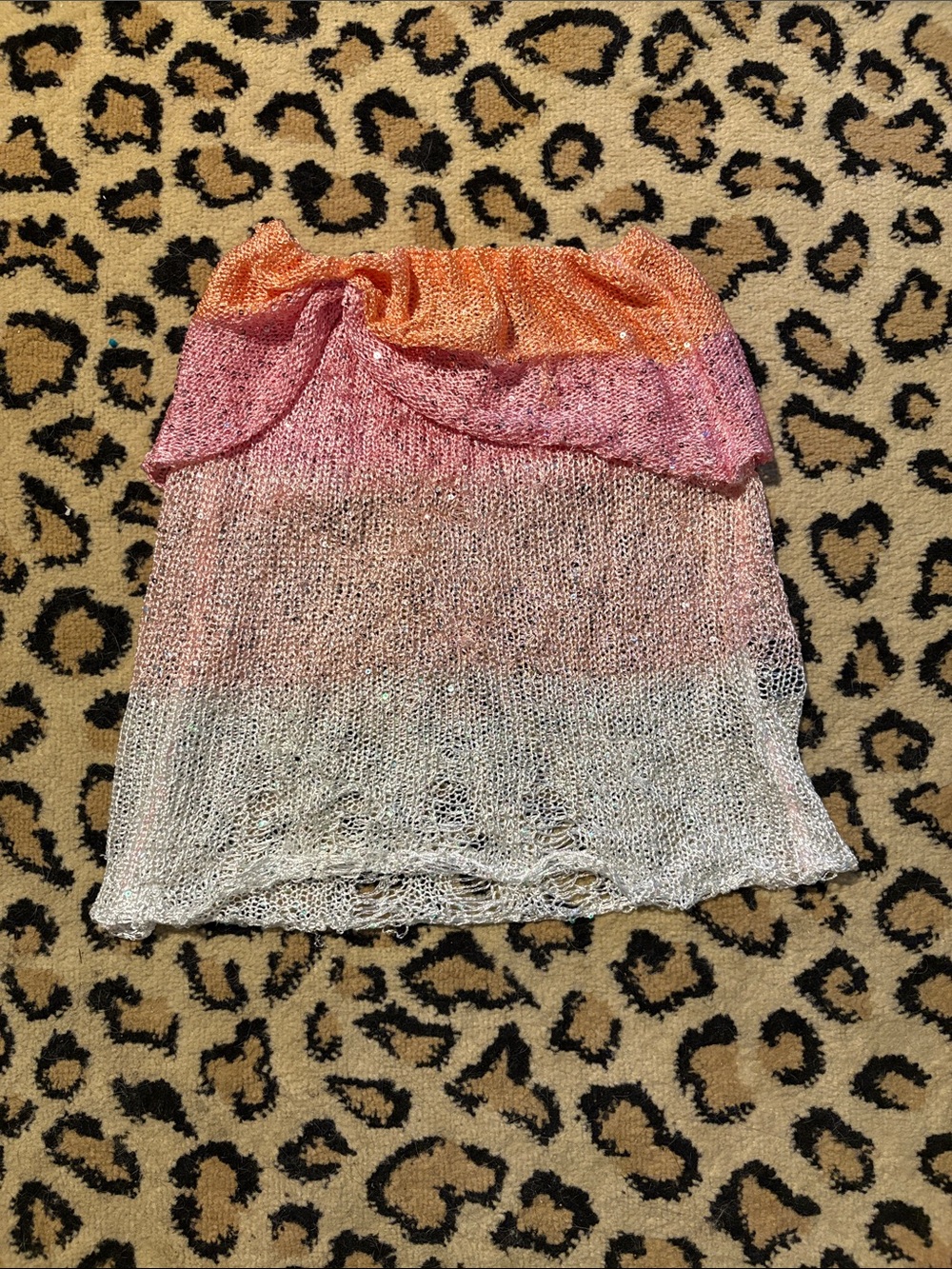 sequin mini skirt